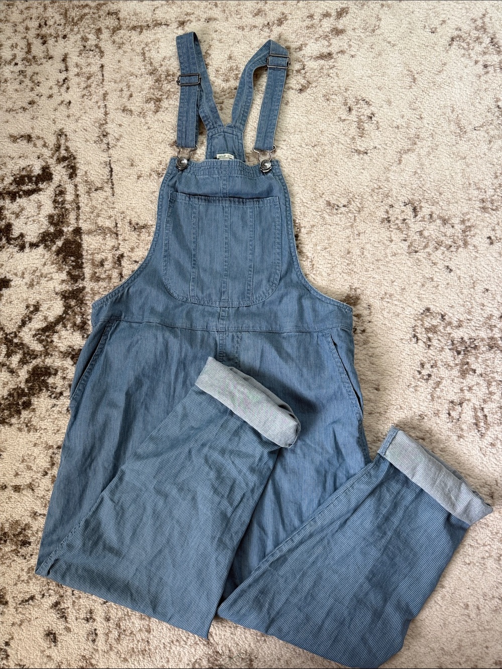 aerie Light Blue Denim Overalls - Relaxed Fit